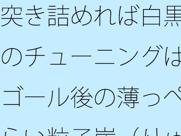 突き詰めれば白黒のチューニングはゴール後の薄っぺらい粒子崖(りゅうしがけ)の上でも続く